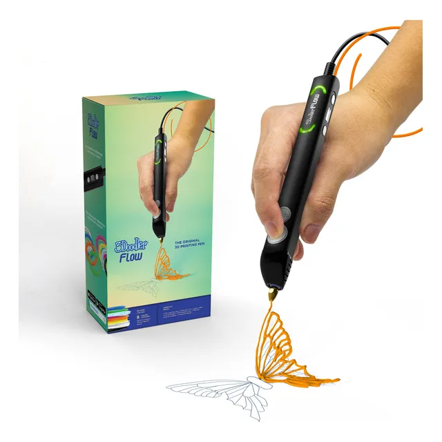Bolígrafo 3d Flow Para Creación Artística Negro Accesorios