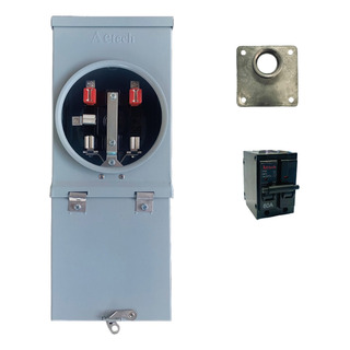 Base Para Medidor Marca Aetech Con Cople E Interruptor Base Para Medidor Marca Aetech Con Cople E Interruptor