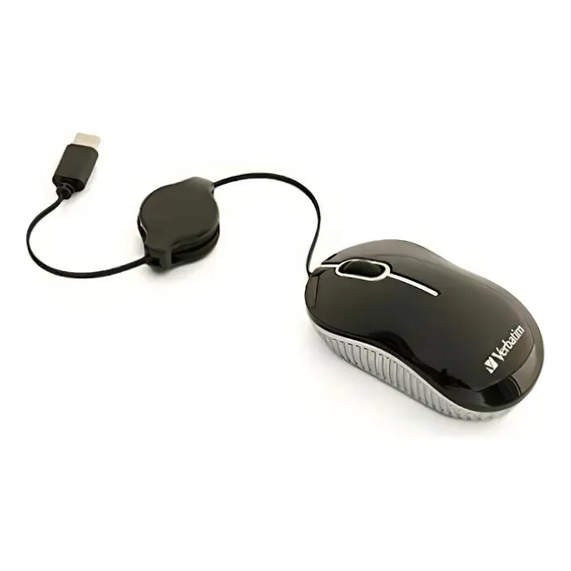 Verbatim 70744 Mouse De Viaje Pequeño Con Cable Usb-c Con Color Negro