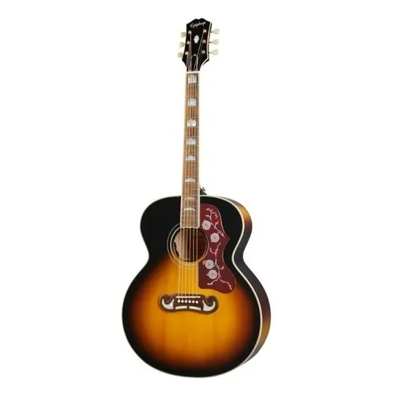 Guitarra Electroacústica Epiphone Inspired by Gibson J-200 para diestros aged antique sunburst laurel indio brillante