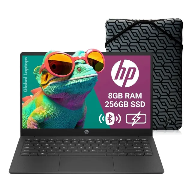 Laptop HP 14-ep0008 Intel N100 256 GB SSD 8 GB Ram Pantalla 14 HD 1366 px x 768 px Incluye Windows 11 Instalado Con Regalo