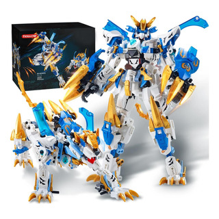 Tiallow Mecha Bloques De Construcción Juguetes 2 En 1 Juego Tiallow Mecha Bloques De Construcción Juguetes 2 En 1 Juego