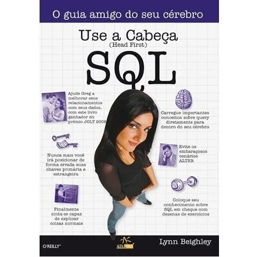 Livro Use A Cabeça! SQL de Lynn Beighley edição 2, capa mole 2008 em português Editora Alta Books