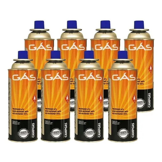 Cartucho Refil Gás Fogareiro Maçarico Campgas 8un Nautika