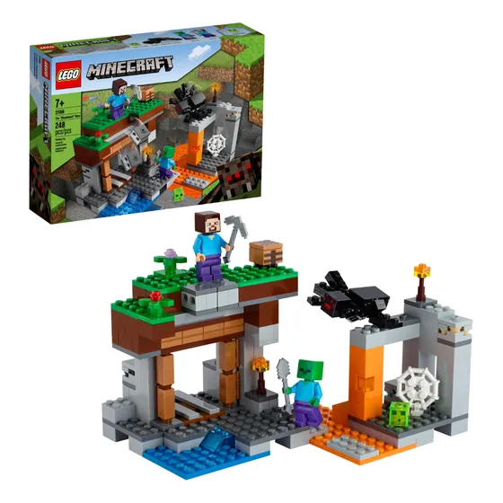 Bloco De Montar Minecraft Lego Mina Abandonada 248 Pçs Zumbi