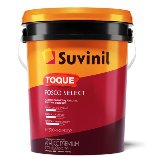 Tinta Acrílica Toque Fosco Select Branco 20l Suvinil