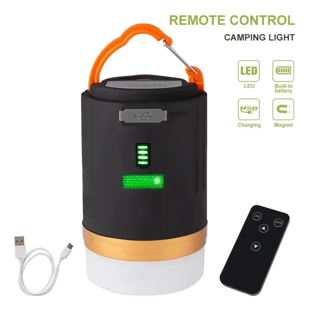 Lámpara Linterna Led Portátil Recargable Con Control Remoto