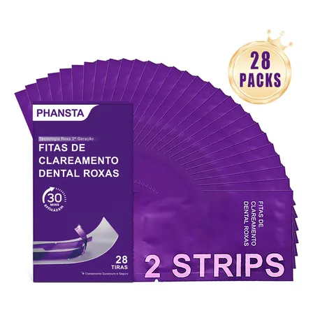 28x Fitas Roxas Clareadoras Para Clareamento Dental Top