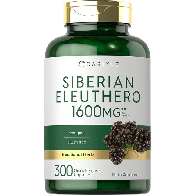 Ginseng Siberian Eleuthero 1600 Mg / 300 Cápsulas Stock