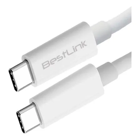 Cable Usb Tipo C A Usb C Carga Rápida 2 Metros Color Blanco