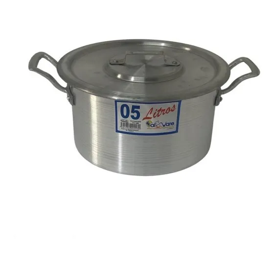 Olla Industrial De Aluminio, Marca Falupa, Capacidad 5 Lts