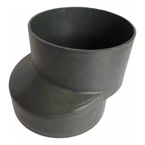 Bolsa Para Vaso Sanitário Excêntrica Adaptador Bacia 100mm Cor Preto
