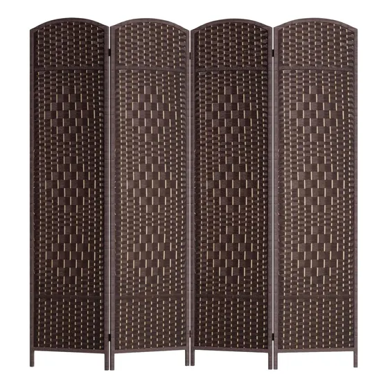 Separador De Ambientes 1.83m Madera Plegable Oscuro Nombre Del Diseño Dark Brown