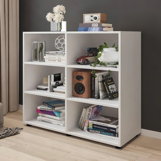 Estante Livreiro Zenilde Com 6 Nichos - Branco Estante Livreiro Zenilde Com 6 Nichos - Branco