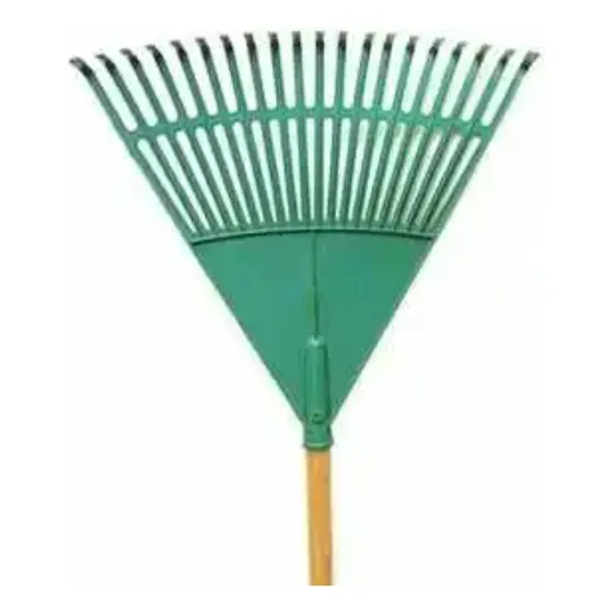 Rastrillo De Jardineria Super 27 Diente Plastico Con Palo