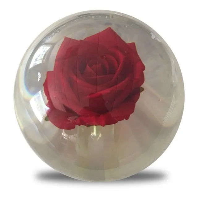 Kr Bola Bolo Rosa Roja Transparente 14 Libras