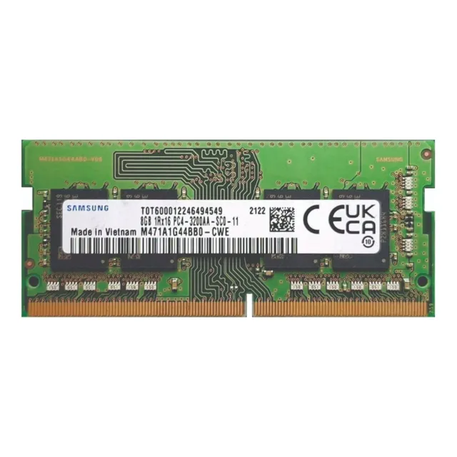 Memoria Ram Samsung 8gb Ddr4 1rx16 Pc4-3200aa Sodimm Laptop