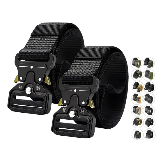2pzs Cinturones Táctico Ajustable Moda Calidad Cinto Militar