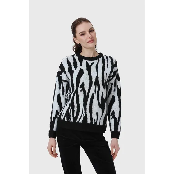 Sweater Mujer Print Negro