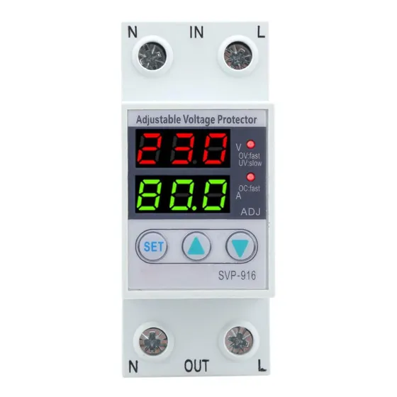 Protector Ajustable Sobre Y Bajo Voltaje 100130 Vac 40a
