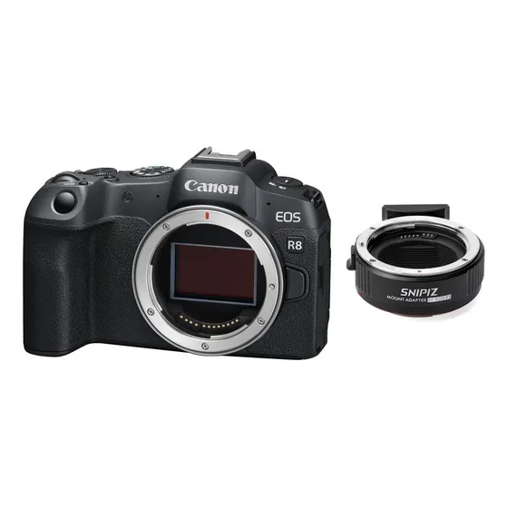 Canon Eos R8 - Corpo + Adaptador Snipiz Ef-eos R1 + Nf-e *