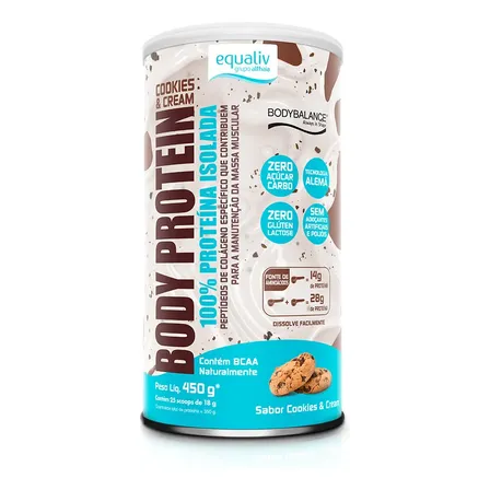Body Protein Cookies Equaliv 450g - Proteína Do Colágeno