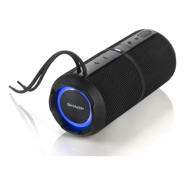 Parlante Portatil Sharp Bt290 Bluetooth Ip67 12w Tws Dimm Color Negro