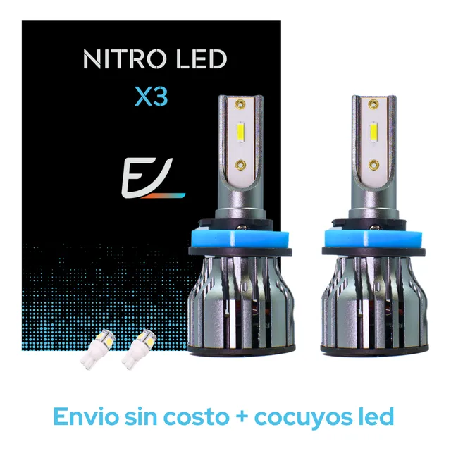 2 Bombillos Nitro Led X3 Pro Alta Potencia Luces Carro Moto