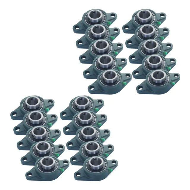 Mancal Oval Flange Fl206 + Rolamento Para Mancal Uc206 20und