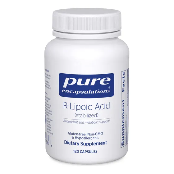 Suplemento De Ácido R-lipoico De Pure Encapsulations 120 Cáp