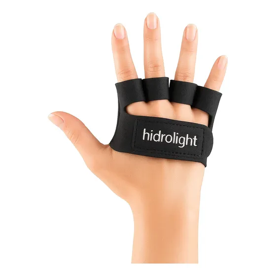 Luva Mini Palma Hidrolight para Musculação e Crossfit, Cor Preta (Tamanho G)