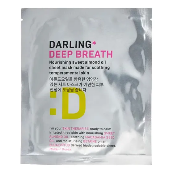 Mascarilla Facial Calmante Darling Deep Breath Coreana