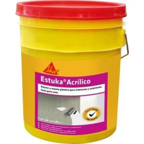 Estuka Acrilico Pasta De Interiores Y Exteriores Sika Cuñete