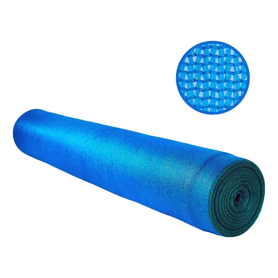 Malla Polisombra Azul Al 80% X Rollo 100m Largo X 4m Ancho