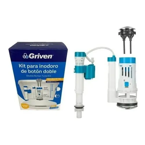 Herraje Poceta Ajustable Doble Descarga Push Superior Griven