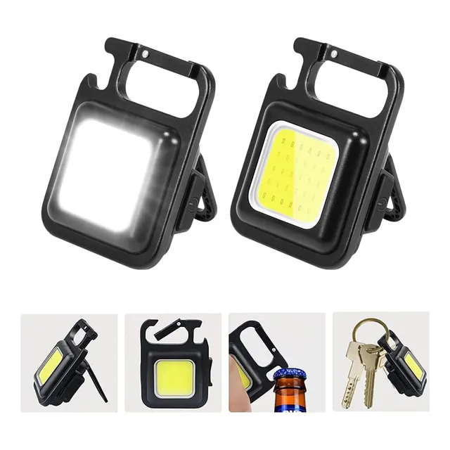 Linterna Led Recargable Llave Multifuncional Multiusos Cob