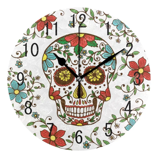 Alaza Reloj Pared Redondo Acrilico 9.5  Para Decoracion Sala