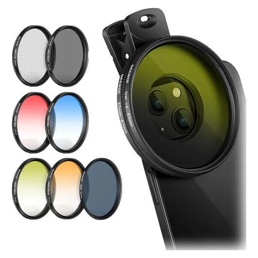 Kit Filtros Clip Neewer 55mm Nd32 Para Telefonos Y Camaras