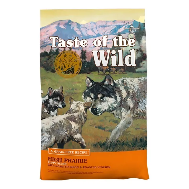 Alimento Taste of the Wild High Prairie Puppy para perro cachorro todos los tamaños sabor bisonte asado y venado asado de 12.7 kg