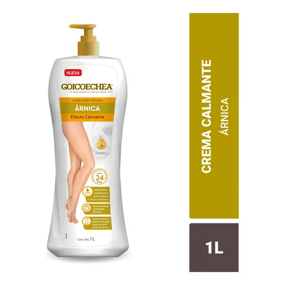 Crema Goicoechea Para Piernas Árnica Efecto Calmante 1 L Tipo De Envase Bote Fragancia - Tipos De Piel Todo Tipo De Piel