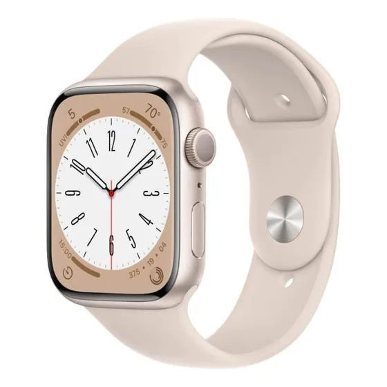 Apple Watch Series 8 45 Mm Correa Deportiva Blanco Estelar