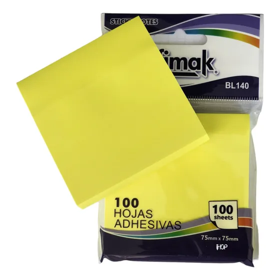 Notas Adhesivas Marca Ofimak Post It Amarillo 3x3 3 Pck