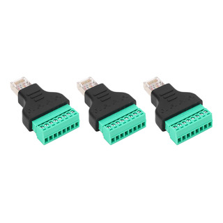 Adaptador De Terminal De Tornillo Rj45, 3 Piezas, Rosca Hemb Adaptador De Terminal De Tornillo Rj45, 3 Piezas, Rosca Hemb