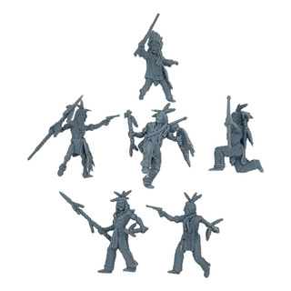Pack 6 Miniaturas Velho Oeste - Índios Sioux C/ Detalhes! Pack 6 Miniaturas Velho Oeste - Índios Sioux C/ Detalhes!