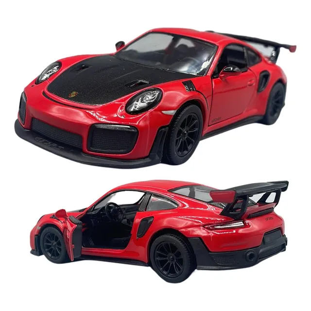 Miniatura Porsche 911 Gt2 Rs Carrinho De Ferro Com Fricção 