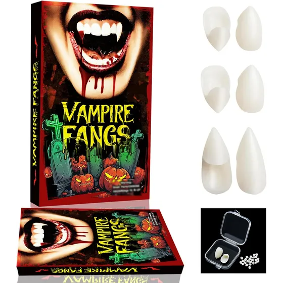 Colmillos De Vampiro Para Adultos Y Niños En 13mm 15mm Y 17m
