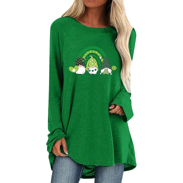 Camisa Para Mujer Dia San Patricio Blusa Festiva Manga Larga