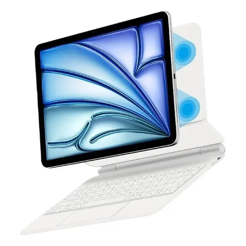 Apple iPad Magic Keyboard 11 white-lam com teclas retroiluminadas