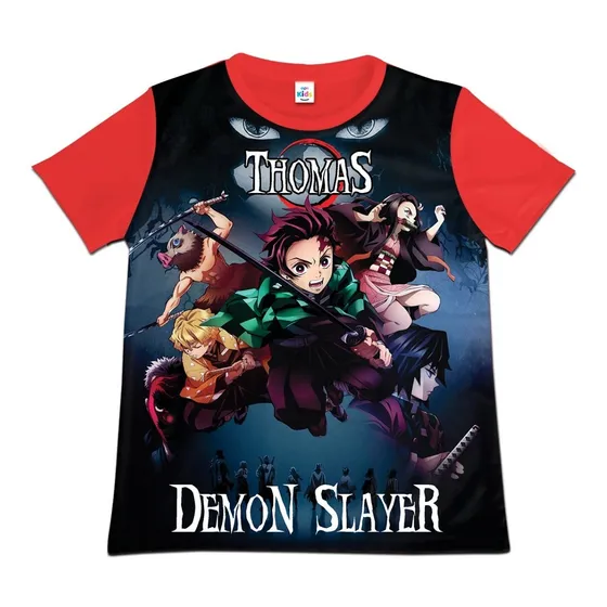 Franela Camisa Niño Demon Slayer En Poliester