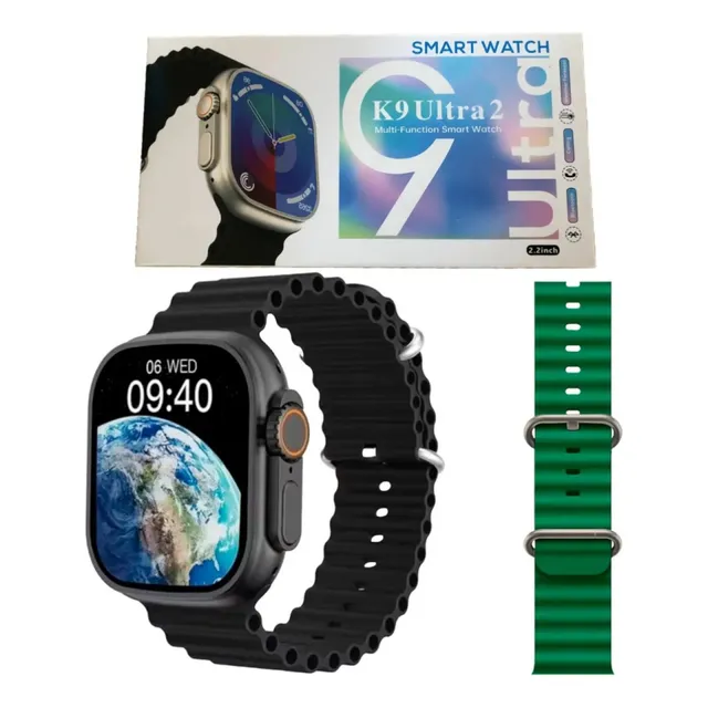 Relógio Smartwatch K9 Ultra 2 49mm Chamadas Sono 2 Pulseira